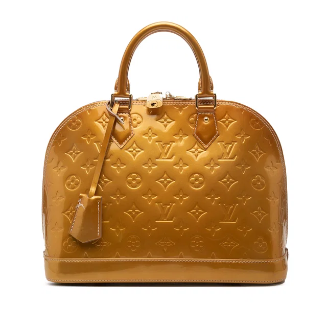 Gold Louis Vuitton Monogram Vernis Alma PM Handbag in Gold Patent leather from Designer Revival, photo 1 of 1