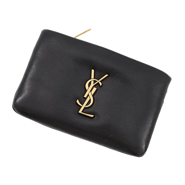 Saint Laurent Calypso Coin purse Black778113AACX71000 Lambskin in Lambskin from GALLERY RARE