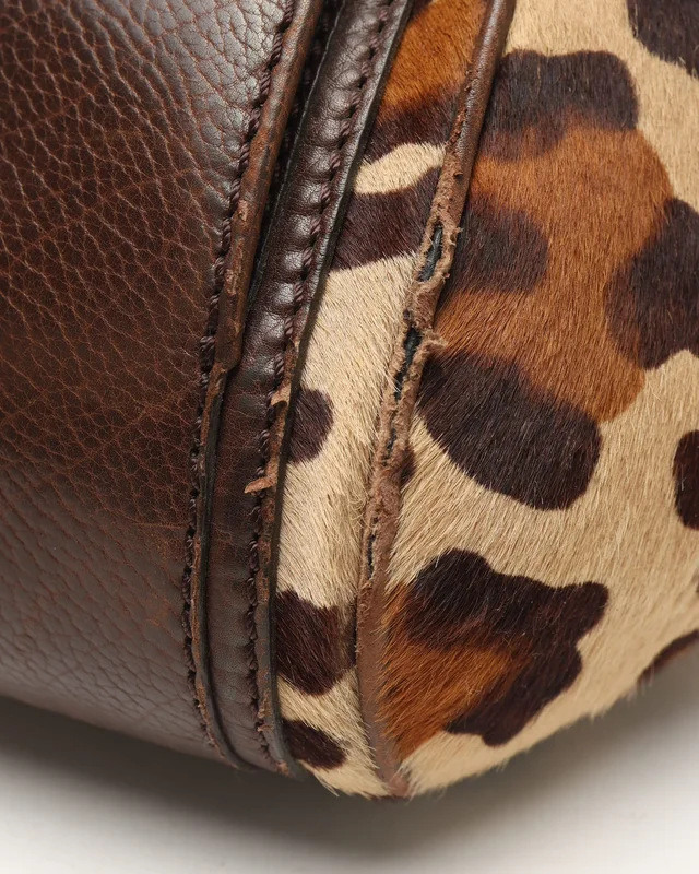 Celine Ella Leopard Ponyhair Hobo Bag in Denim from A Retro Tale, photo 7 of 10