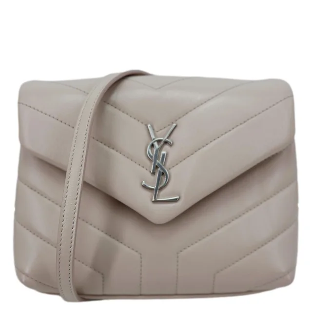 Saint Laurent Loulou Toy Quilted Leather Crossbody Bag Pink in Pink Leather from Dallas Designer Handbags