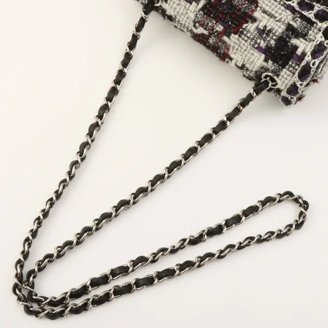 Chanel 2019頃製 ツイード CC ターン ロック チェーン ショルダーバッグ マルチ from VINTAGE QOO TOKYO, photo 11 of 13