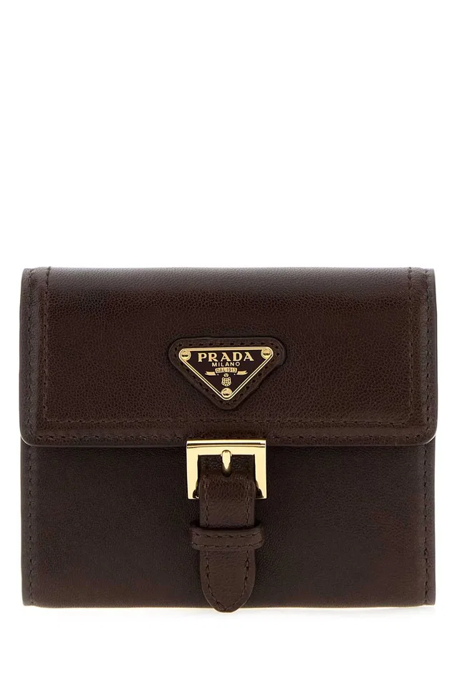 Prada Nappa Leather Wallet — Brown in Brown Nappa leather from HEWI