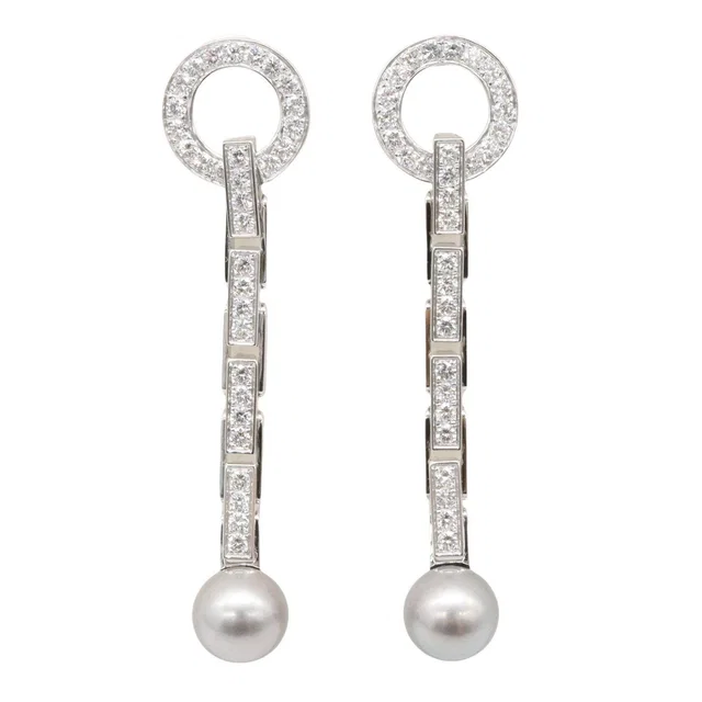 Cartier Himaria Pearl Diamond Au750 Earrings from LuxUness