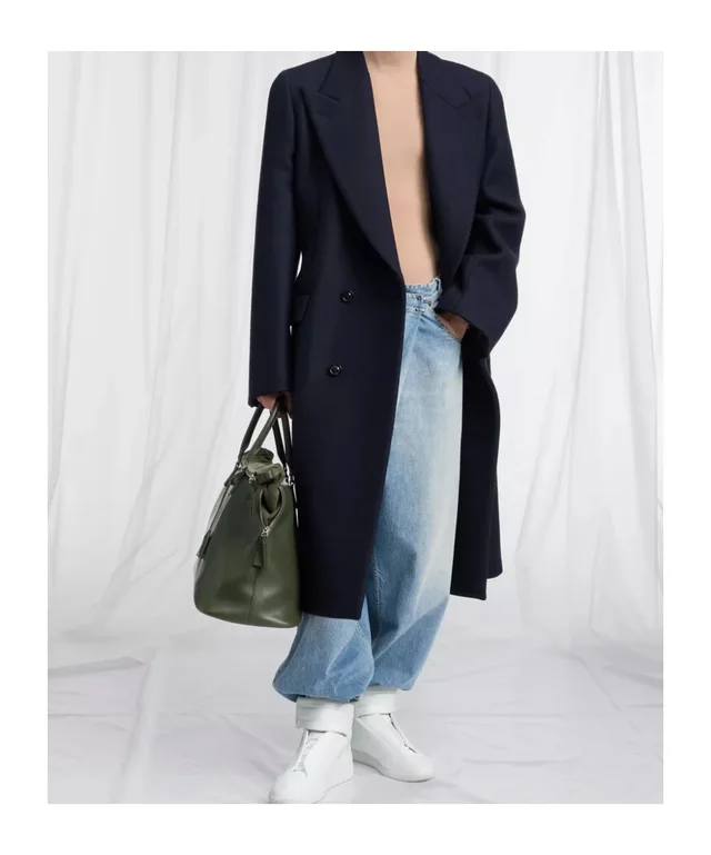 Maison Margiela Double-Breasted Wool Overcoat, photo 2 of 6 from SENSER
