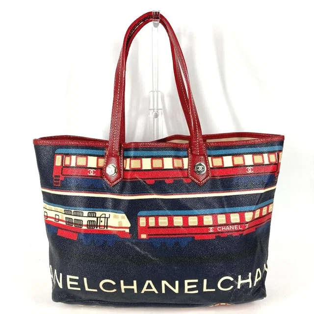 Chanel Tote Bag Central Station Leather Red in Red Leather from The Reluxe