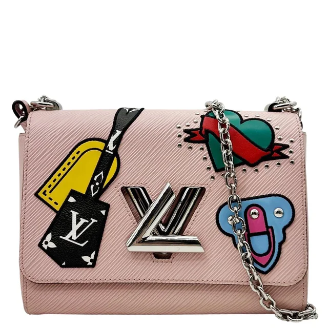 Louis Vuitton Twist MM Patches Epi Leather Crossbody Bag Pink in Pink Leather from Dallas Designer Handbags