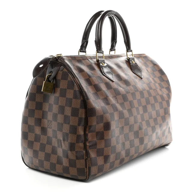 Louis Vuitton Damier Ebene Speedy 35 in Brown Coated canvas from FASHIONPHILE, photo 3 of 12