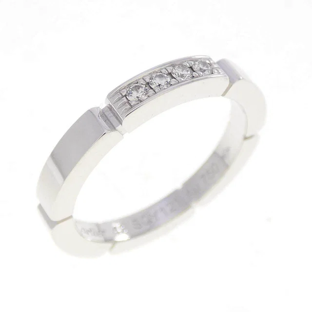Cartier Maillon Panthere 750 White Gold Diamond Ring Size 8 in White from LuxUness
