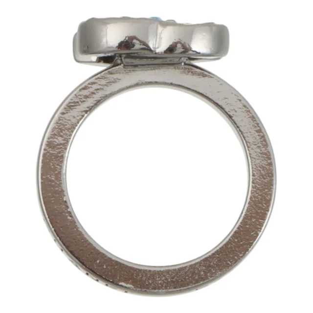 Chanel 2005 Rhinestone CC Mark Ring #53 Silver/Multi in Silver from VINTAGE QOO TOKYO, photo 2 of 5