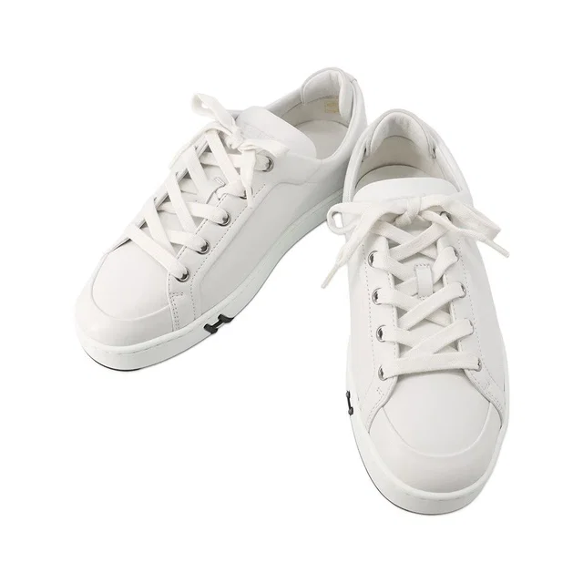 Hermès Sneakers Kid Leather Shoes White Black in Black Leather from The Reluxe