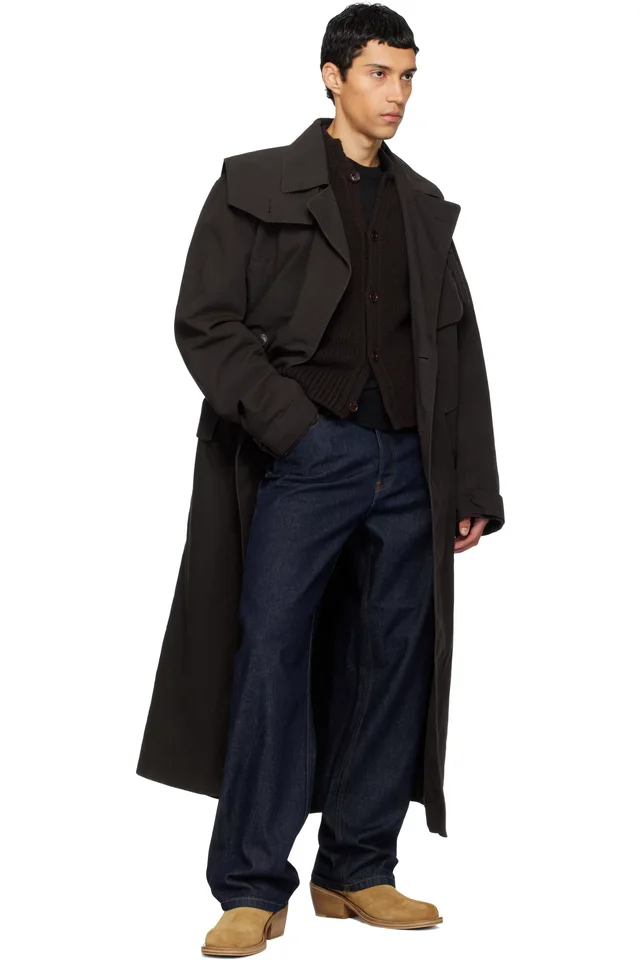 Dries Van Noten Navy Loose Fit Jeans, photo 4 of 4 from SSENSE