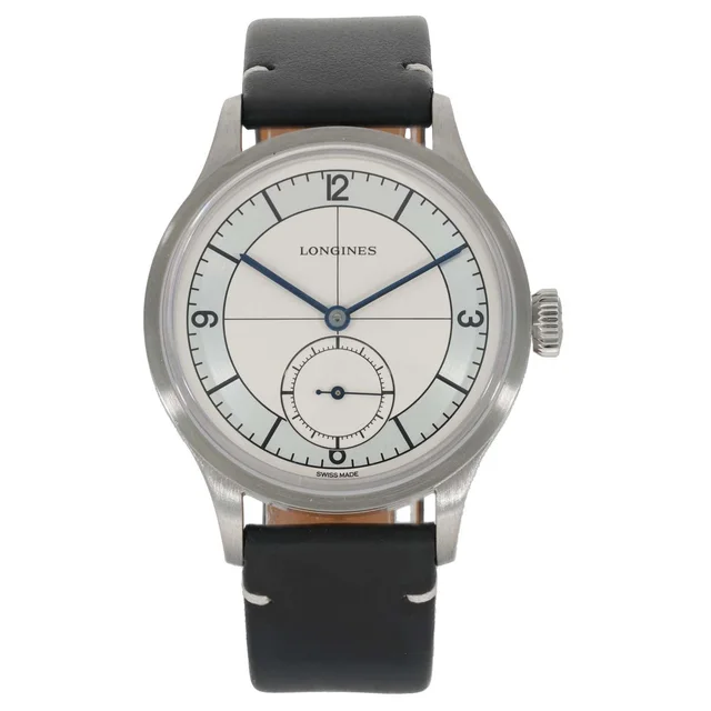 Longines Heritage L2.828.4 38.5mm Stainless Steel Watch in Leather from H&T