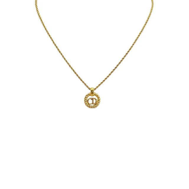 Dior Necklace CD Logo Gold Accessory in Gold from Luxury Promise