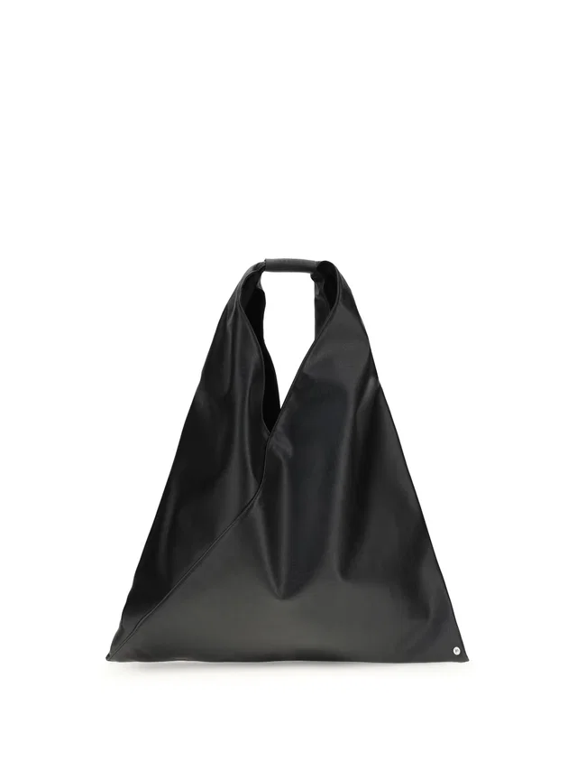 Maison Margiela Japanese Shoulder Bag — Black Polyethylene; Polyurethane Hand in Black Leather from HEWI