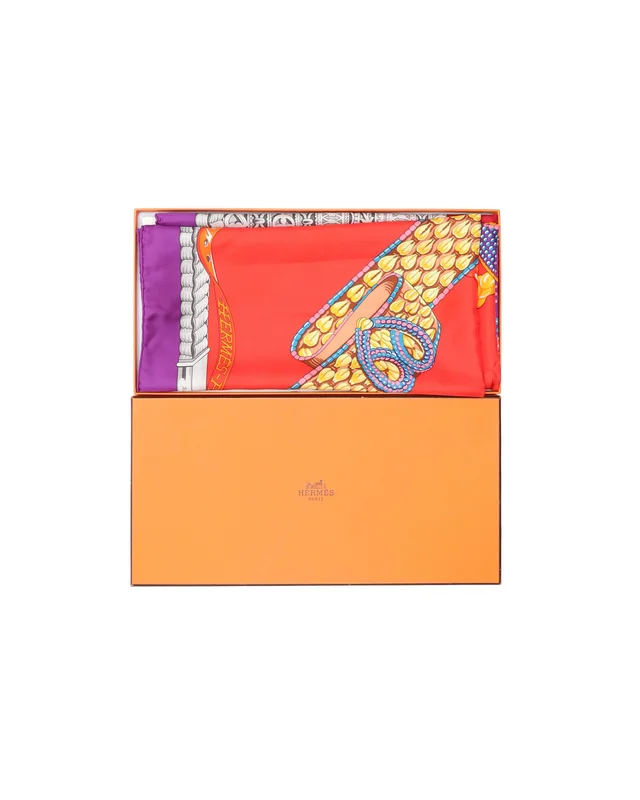 Hermès Ceintures et Liens Silk Scarf 140 in Silk from A Retro Tale, photo 4 of 4