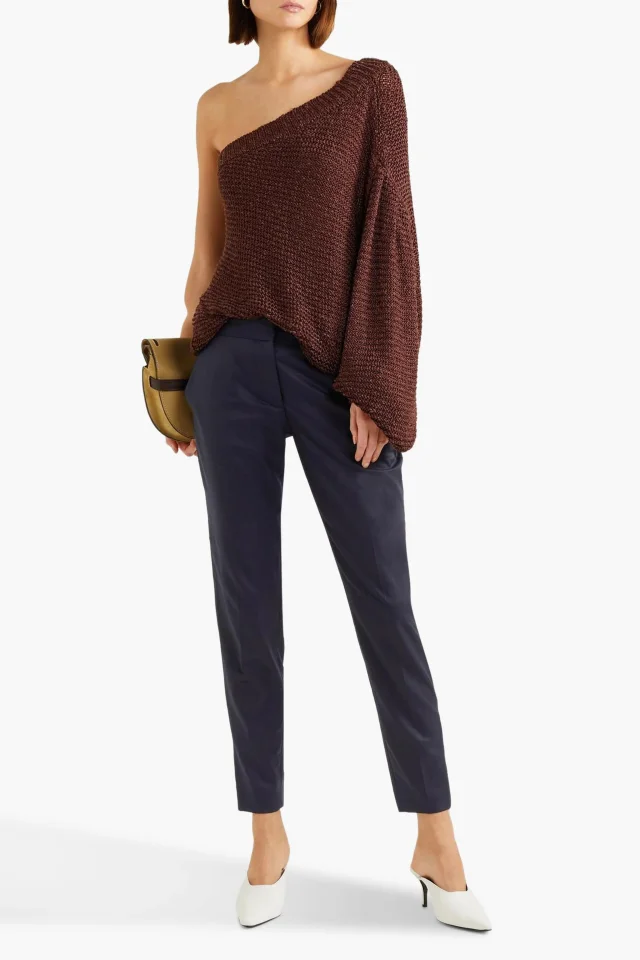 Stella McCartney Vivian Wool-Twill Tapered Pants in Black, photo 2 of 8 from THE OUTNET