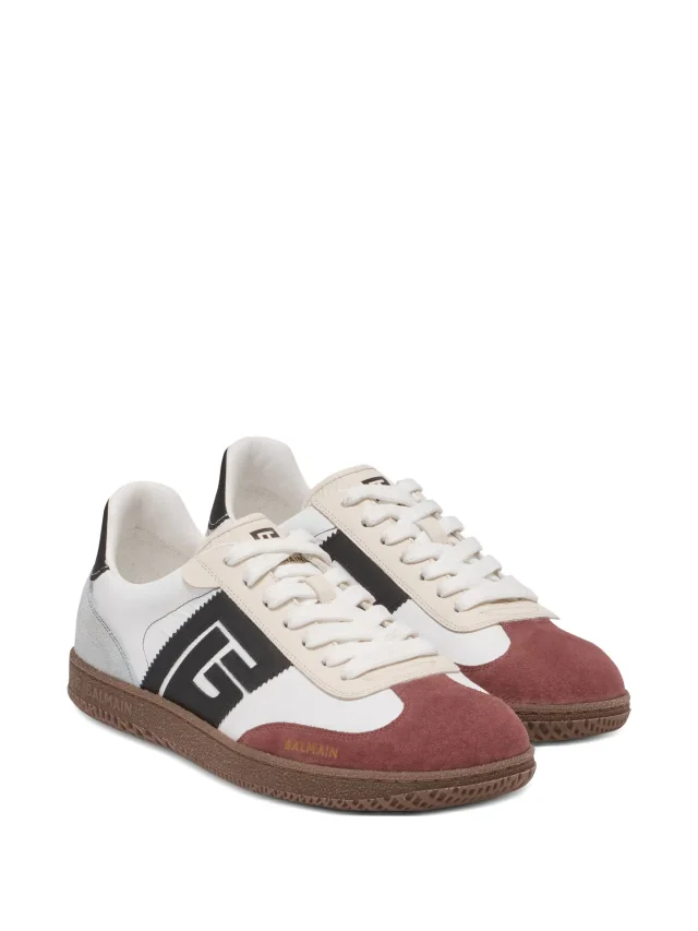 Balmain Swan suede and nylon trainers, photo 2 of 2 from FARFETCH