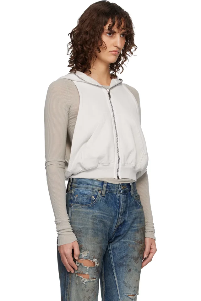 Rick Owens DRKSHDW Off-White Temple Cyclops Sl Hoodie, photo 2 of 4 from SSENSE