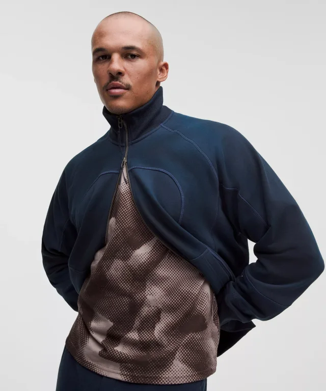 lululemon Faded French Terry Full-Zip Jacket *SLNSH Collection in Sun Fade True Navy, photo 10 of 11 from lululemon