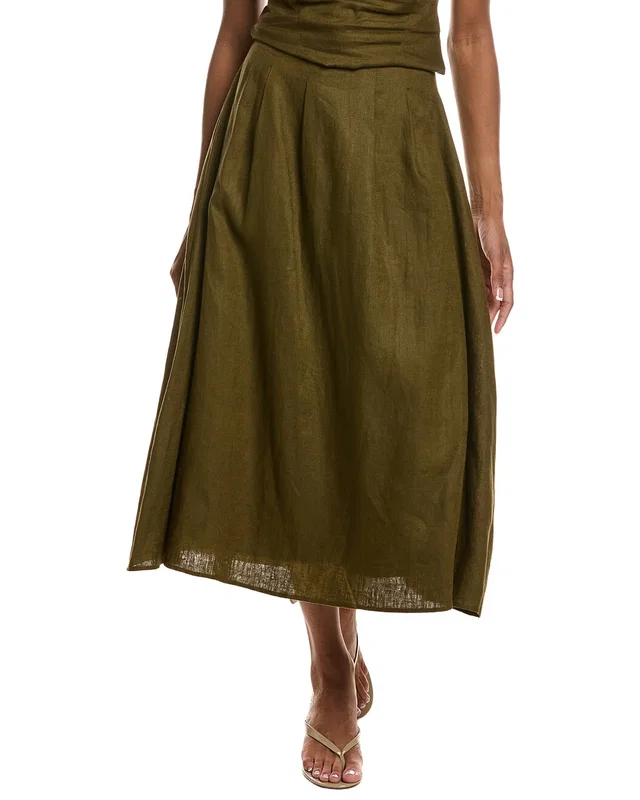 Seraphina Linen Midi Skirt, image 1 of 1 from Rue La La