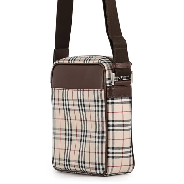 Burberry Nova Check Shoulder Bag Beige/Black/Red Canvas Leather in Black Canvas from GALLERY RARE, photo 4 of 16