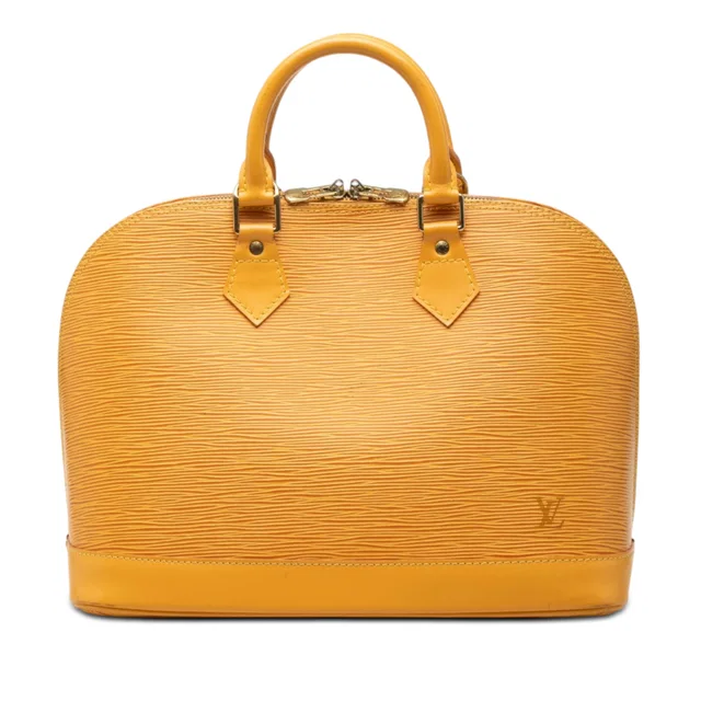 Yellow Louis Vuitton Epi Alma PM Handbag in Yellow Leather from Designer Revival