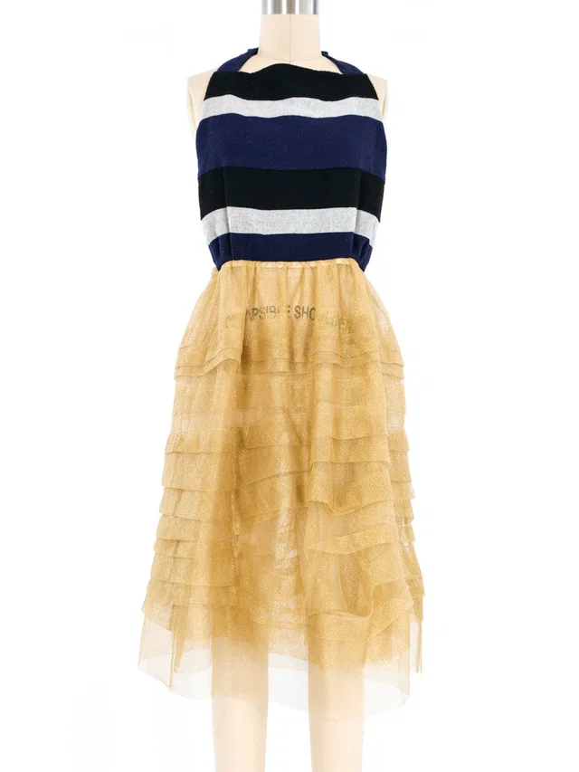 Comme des Garçons Knit and Mesh Halter Dress from Arcade Vintage