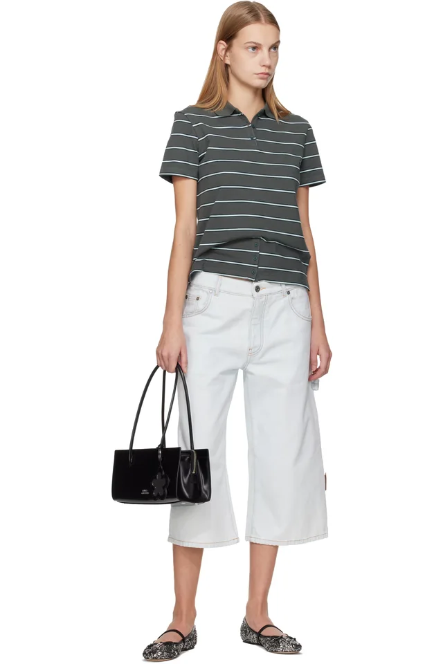 Marc Jacobs Silver & Black 'The Sequin Sabrina' Ballerina Flats, photo 5 of 5 from SSENSE