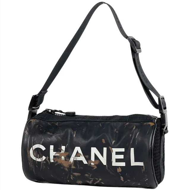 Chanel Shoulder Bag Sports Line Black in Black Coated canvas from The Reluxe