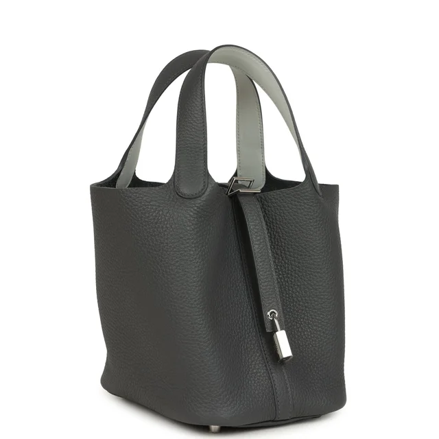 Hermès Picotin Lock 18 Eclat Ardoise Clemence and Gris Pantin Swift Palladium Hardware in Grey Clemence leather from Madison Avenue Couture, photo 2 of 2