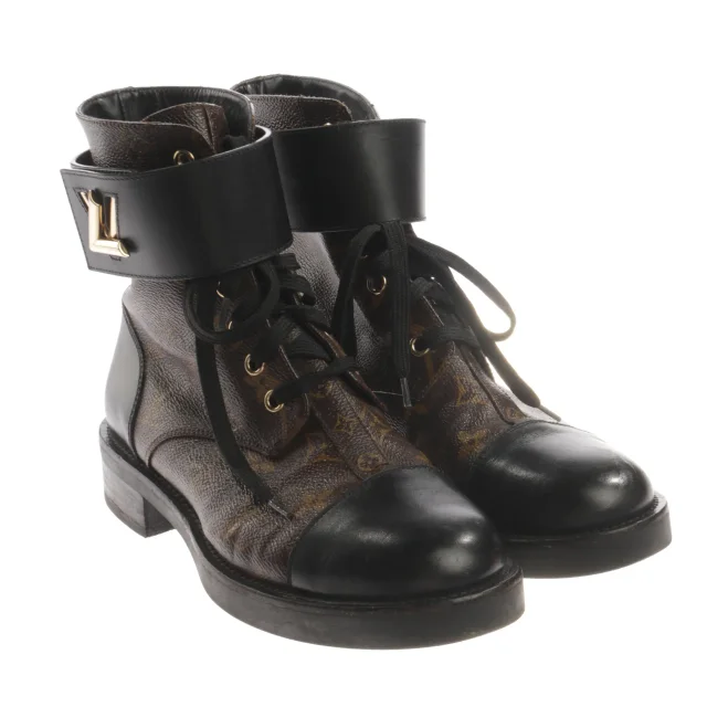 Louis Vuitton Wonderland Flat Ranger Boots EUR 38,5 Schwarz from Buddy And Selly
