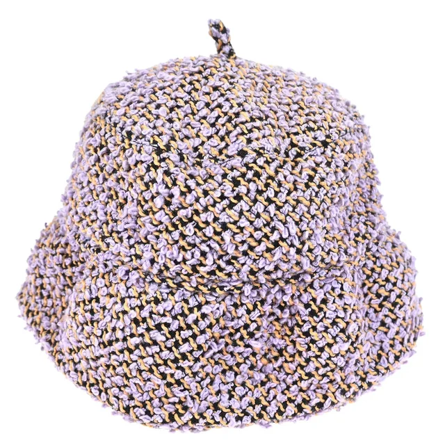 Chanel Purple Wool Bucket Hat #57 Small Good in Purple Wool from AMORE Vintage Tokyo