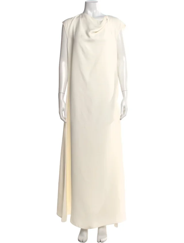 The Row Silk Long Dress in white Silk from The RealReal