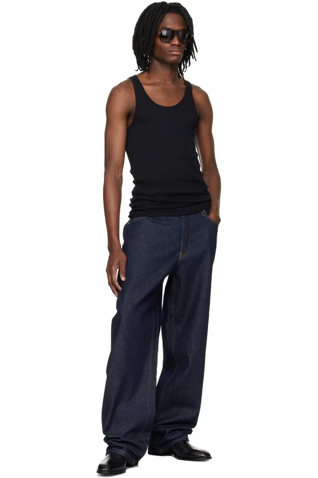 TOM FORD Black Cotton Modal Rib Tank Top, photo 4 of 4 from SSENSE