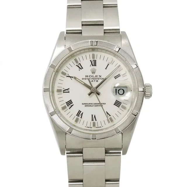 Rolex Oyster Perpetual Date 15210 Serial T Automatic White Dial in White from Luxury Promise