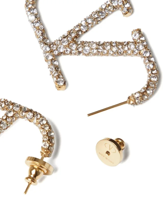 Valentino Garavani Earrings — Gold Swarovski Crystal in Gold from HEWI, photo 3 of 3