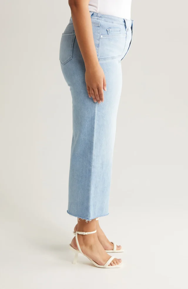 PAIGE Anessa Raw Hem Wide Leg Jeans, photo 3 of 6 from Nordstrom Rack