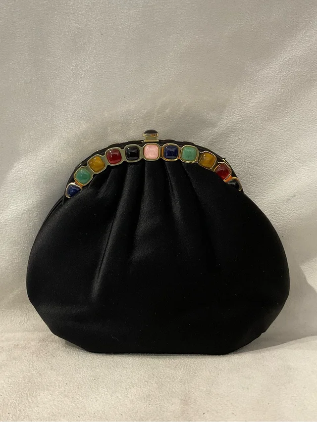 Judith Leiber Clutch clutches in black Silk from Poshmark