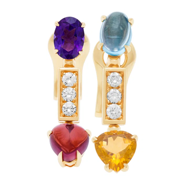 Bvlgari Allegra multi gem earrings in Yellow Yellow Gold from Gray And Sons