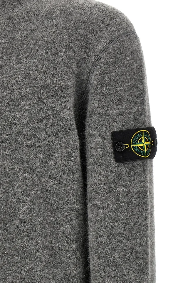 Stone Island Badge Crewneck Knitted Sweater, photo 6 of 6 from SENSER