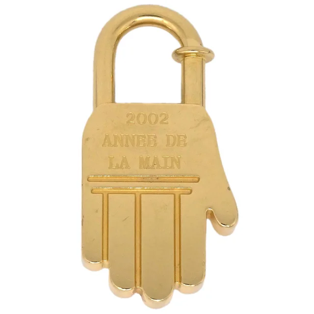 Hermès 2002 Annee Mediterranee Cadena Padlock Gold Bag Charm in Gold from AMORE Vintage Tokyo