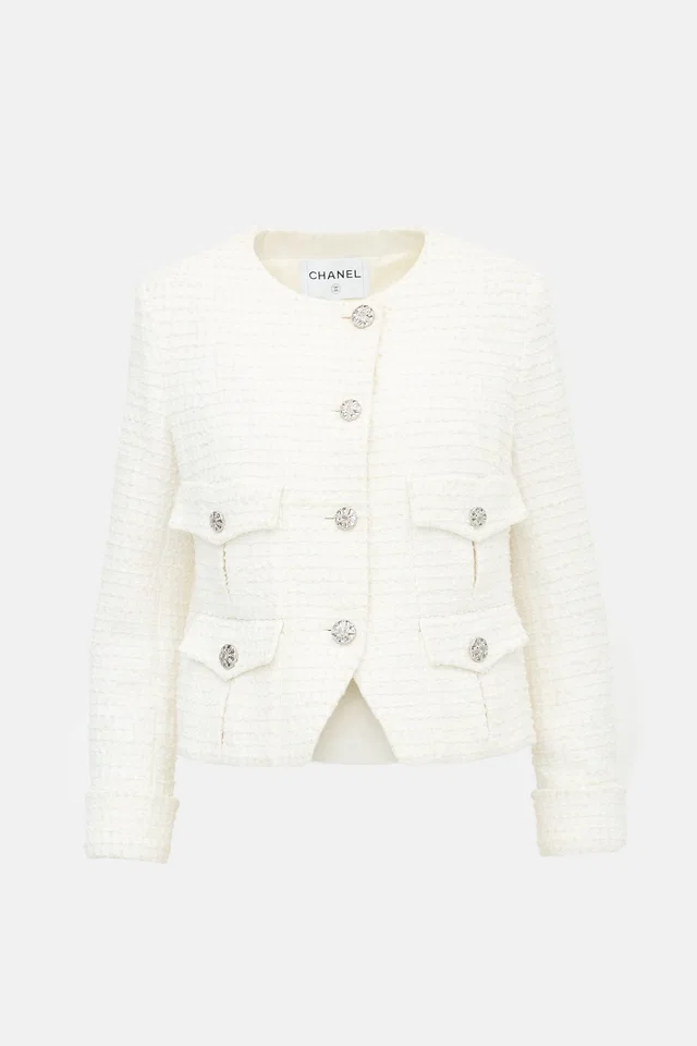 Chanel Cruise 2022 Boucle Tweed Jacket in Tweed from VSP Consignment