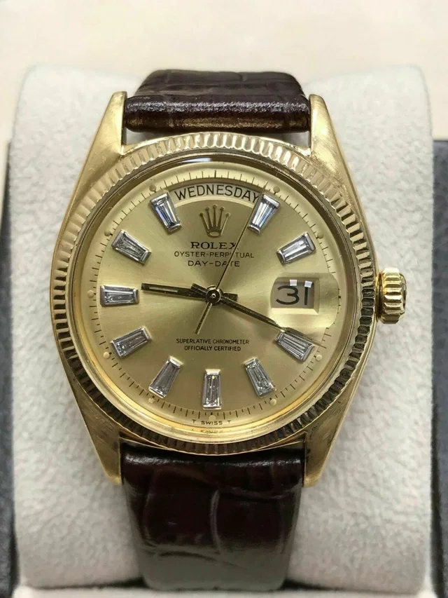 1947 Rare Vintage Rolex President Day Date 6611 Diamond Dial 18K Yellow Gold | Rolex | Buy at in Yellow from Truefacet