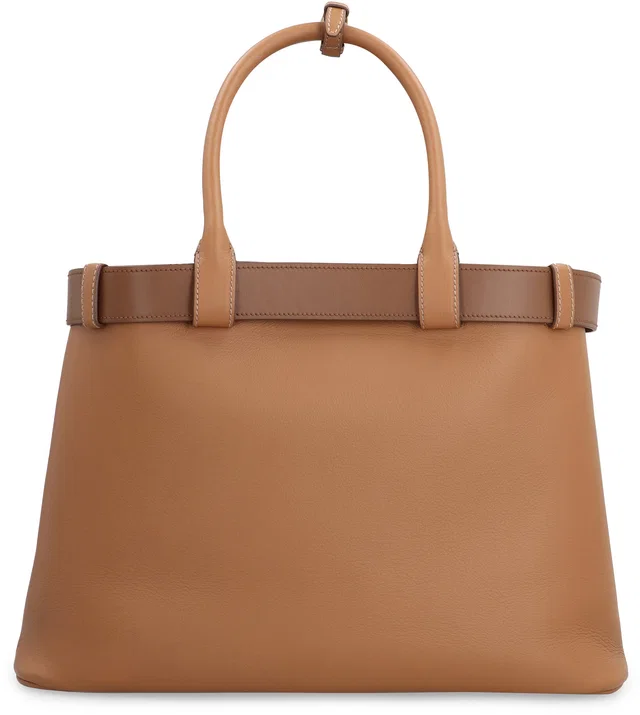 Prada Buckle Tote Bag — Brown Calfskin in Brown Calfskin from HEWI