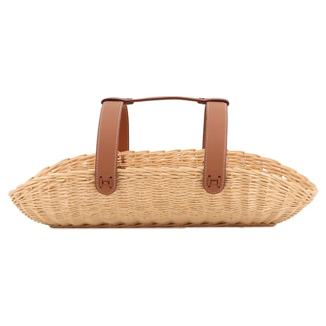 Hermès picnic basket Natural/Brown Willow Leather in Brown Leather from GALLERY RARE
