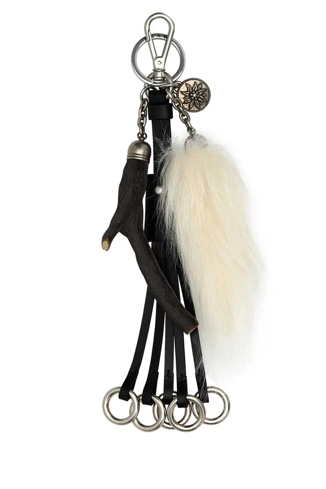 Prada Trick Key Case — Black Keychains in Black Leather from HEWI