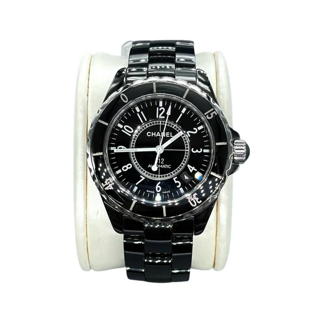 Chanel J12 Ceramic Black Auto Watch 38mm in Black Ceramic from Luxury Promise