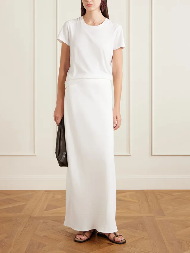 BRUNELLO CUCINELLI Woven maxi skirt in White, photo 2 of 2 from NET-A-PORTER (Canada)