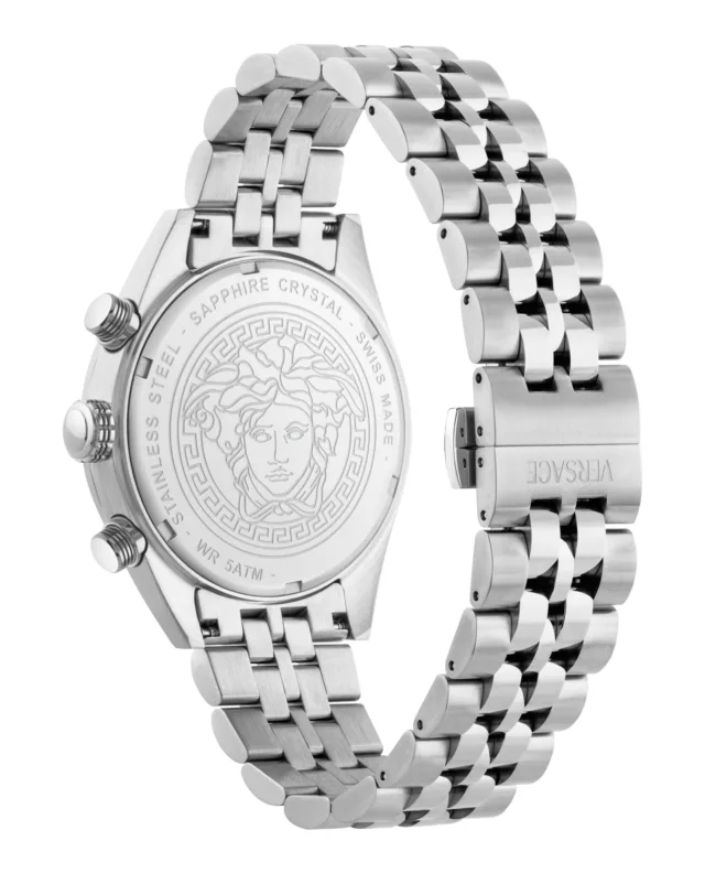 VERSACE Athletic Chrono Bracelet Strap in silver, photo 3 of 4 from ShopSimon