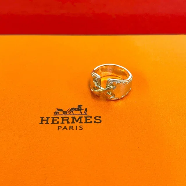 Hermès Mexico Ring 925 Sterling Silver Gold in Gold from The Reluxe